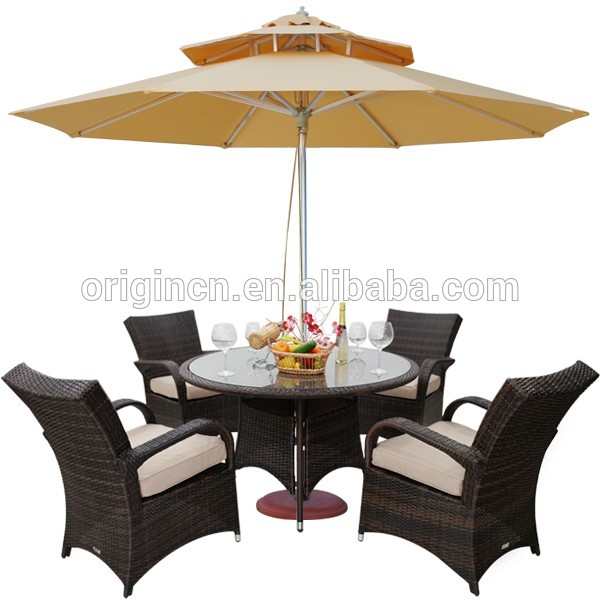 ヴィ ンテ ージ ダイニング テーブル と椅子で傘穴と ラウンド デザイン広く レストラン家具屋外-ガーデンセット問屋・仕入れ・卸・卸売り