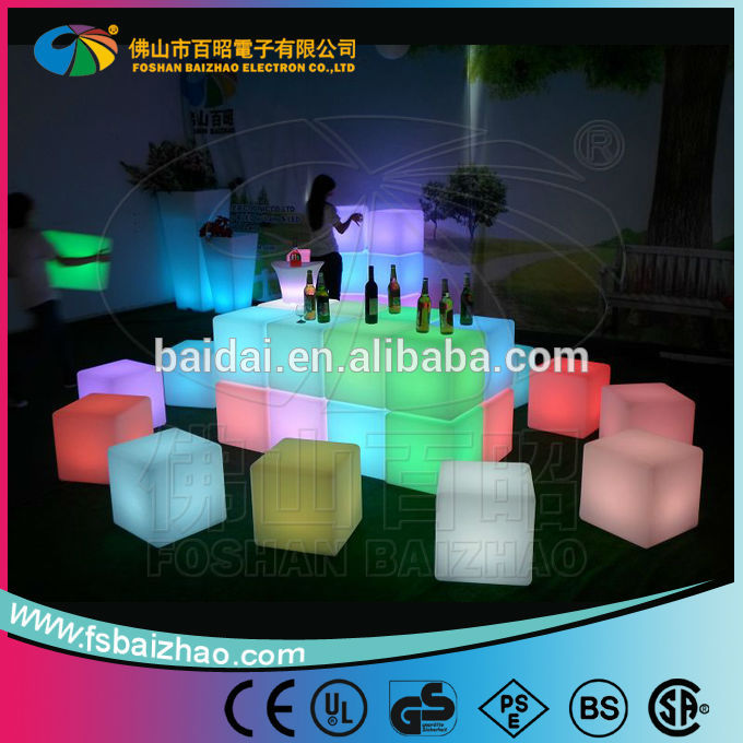 sales promotion! hotsell RGB rechargeable color changing led cube seating-バースツール問屋・仕入れ・卸・卸売り