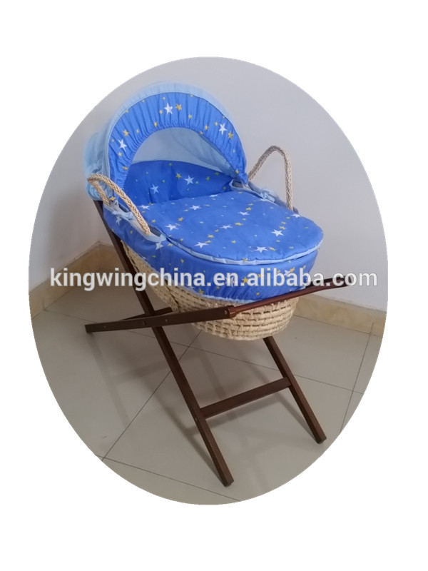 Babysbreath 100%綿モーゼバスケットカバー寝具セットで固定スタンド-ベビーベッド問屋・仕入れ・卸・卸売り