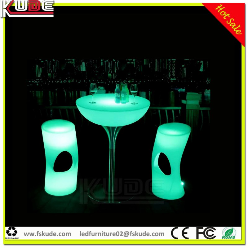 中国サプライヤーledライトカクテルバーテーブル使用でパーティー-プラスチック家具セット問屋・仕入れ・卸・卸売り
