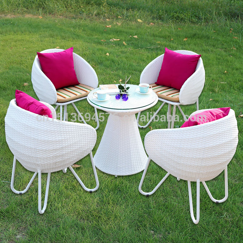 高品質のpe籐/籐屋外用家具白い色椅子-ガーデンセット問屋・仕入れ・卸・卸売り