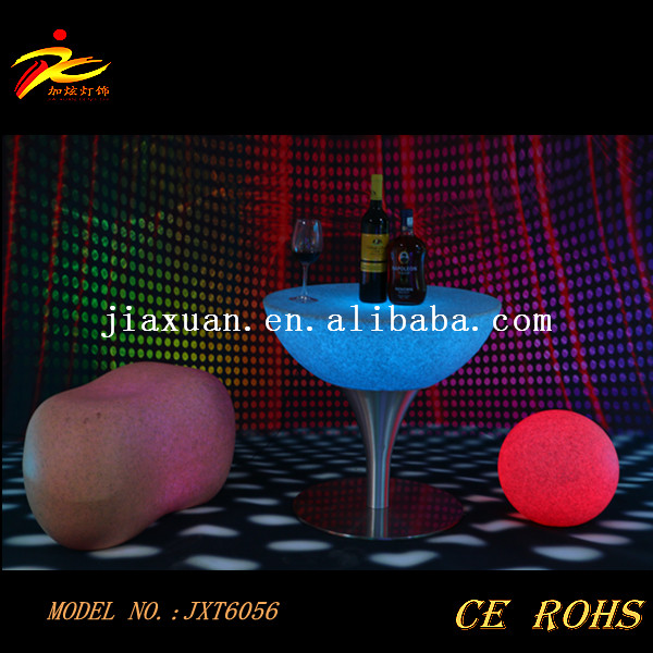 Ce & rohs peプラスチックled光るカクテルテーブル/パーティーledライトカクテルテーブル/ ledガラスバーテーブルで熱い販売-プラスチック家具セット問屋・仕入れ・卸・卸売り