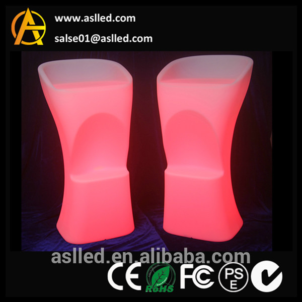 2016 aslプラスチック色変えるled balスツール高椅子-バースツール問屋・仕入れ・卸・卸売り