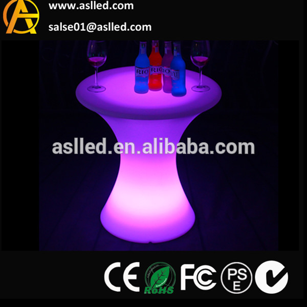 2015アッププロモーションユニークな照明ledバーテーブル屋外用家具-プラスチック家具セット問屋・仕入れ・卸・卸売り