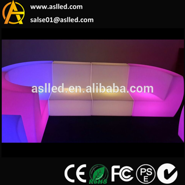 新しいプラスチック製の色を変えながら201616ledloungeチェアソファセット家具led-プラスチック家具セット問屋・仕入れ・卸・卸売り