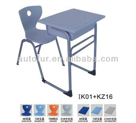 プラスチック製のシングル教室の机と椅子-学校用家具セット問屋・仕入れ・卸・卸売り