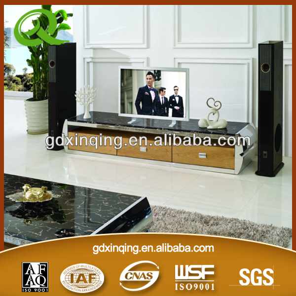 e331熱い販売の近代的な強化ガラストップテレビテーブル家具-テレビスタンド問屋・仕入れ・卸・卸売り