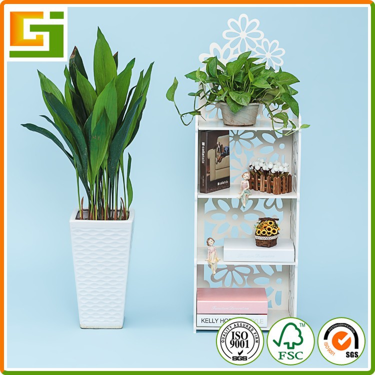 彫られた装飾的な家庭用家具gj-yh12240白の花の棚で木材- プラスチック-その他折り畳み式家具問屋・仕入れ・卸・卸売り