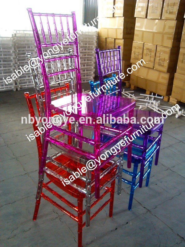 明確な透明な色のウェディングキアヴァリ椅子-プラスチック製椅子問屋・仕入れ・卸・卸売り