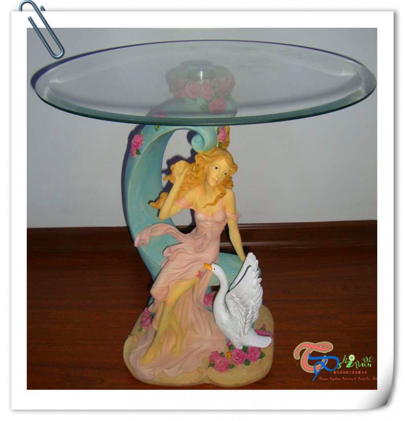 熱い販売の中国工場出荷時のグラスのコーヒーテーブル妖精の彫刻-コーヒーテーブル問屋・仕入れ・卸・卸売り