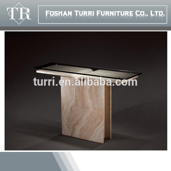シンプルなデザイン高品質白大理石コンソールテーブル-食卓問屋・仕入れ・卸・卸売り