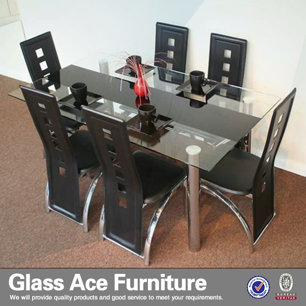 高品質ガラス ダイニング テーブル と 6椅子セット デザイン ルーム コーナー-ダイニングルームセット問屋・仕入れ・卸・卸売り