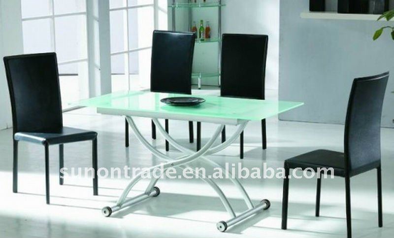 2012現代的な折り畳み式のダイニングテーブルを持ったデザイン12mmの厚さ-ダイニングルームセット問屋・仕入れ・卸・卸売り