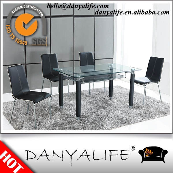 安いdyf221danyalife強化ガラスとクロムスチール脚のダイニングテーブル-食卓問屋・仕入れ・卸・卸売り