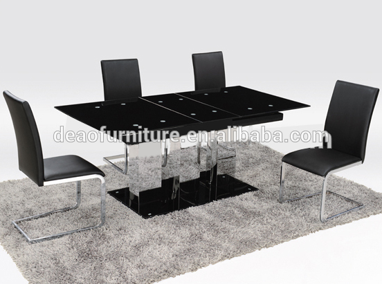 現代の延長ガラスのダイニングテーブルの設計-食卓問屋・仕入れ・卸・卸売り