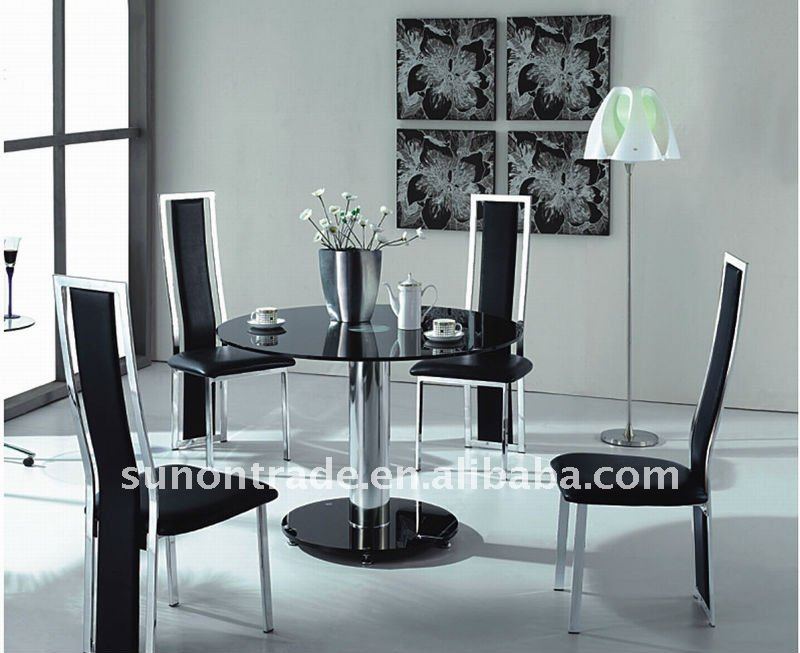 厚い12mmの2012現代家の家具の円形のダイニングテーブル-ダイニングルームセット問屋・仕入れ・卸・卸売り
