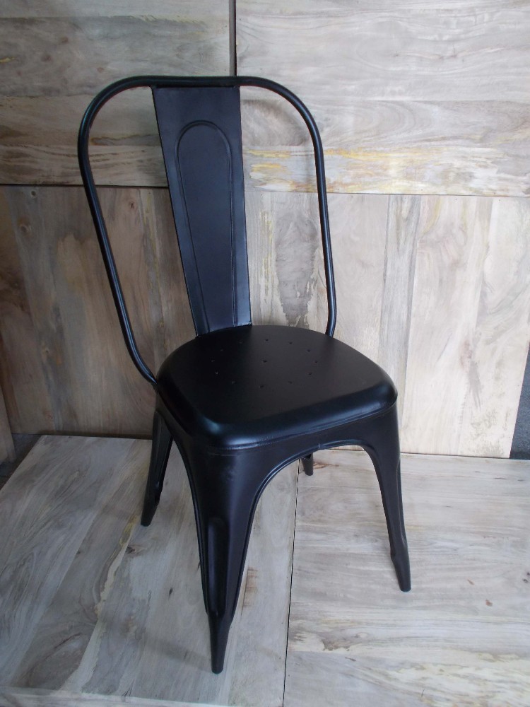 黒- 工業- 椅子、 現代黒い金属製のダイニングチェア-その他金属製家具問屋・仕入れ・卸・卸売り