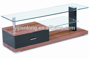 木製長方形クリアガラストップテレビスタンドデザイン-テレビスタンド問屋・仕入れ・卸・卸売り