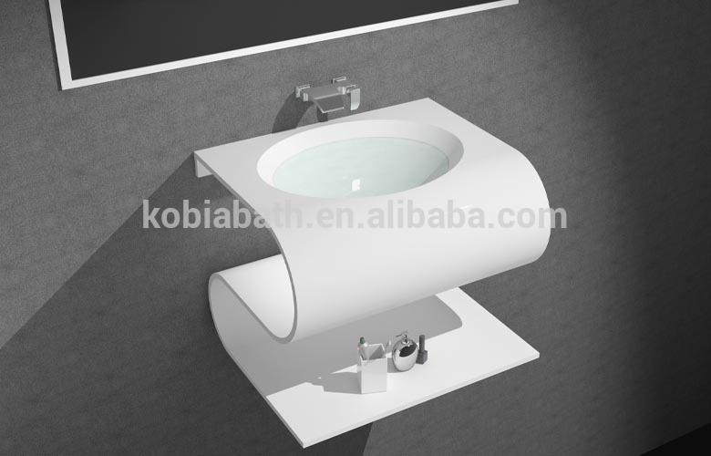 K-B3001壁掛けインストールタイプと固体表面石材kf--その他バスルーム用品問屋・仕入れ・卸・卸売り