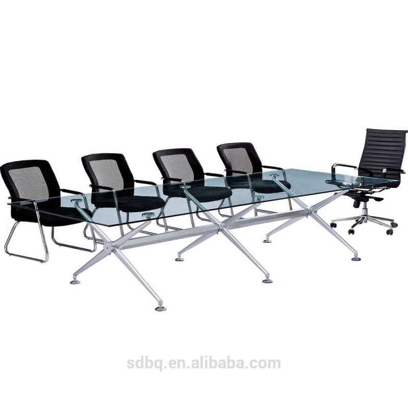 PT-C001Whosale現代強化ガラストップ会議テーブルで中国佛山-オフィス用デスク問屋・仕入れ・卸・卸売り