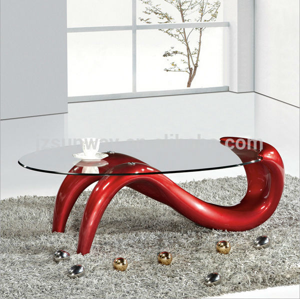斬新なデザインのリビングルームの家具の金属ガラスラウンドコーヒーテーブル-コーヒーテーブル問屋・仕入れ・卸・卸売り