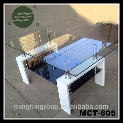 2015新しいスタイルの高品質強化ガラスと木製コーヒーテーブルMCT-605L-コーヒーテーブル問屋・仕入れ・卸・卸売り