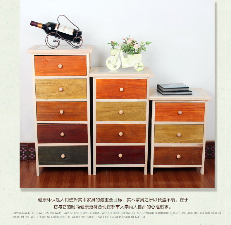 私のテストで3-5引き出しアンティーク収納木製キャビネット-木製キャビネット問屋・仕入れ・卸・卸売り