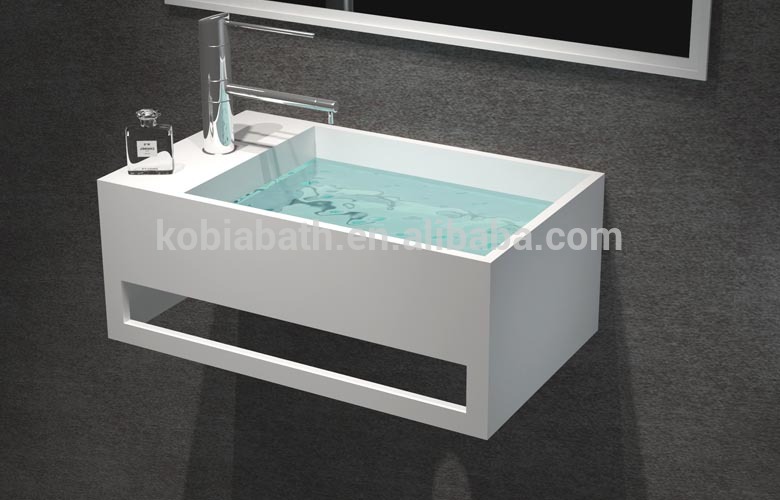 K-B3007白化粧台ユニット設計樹脂石浴室虚栄デザイン飾る-その他バスルーム用品問屋・仕入れ・卸・卸売り