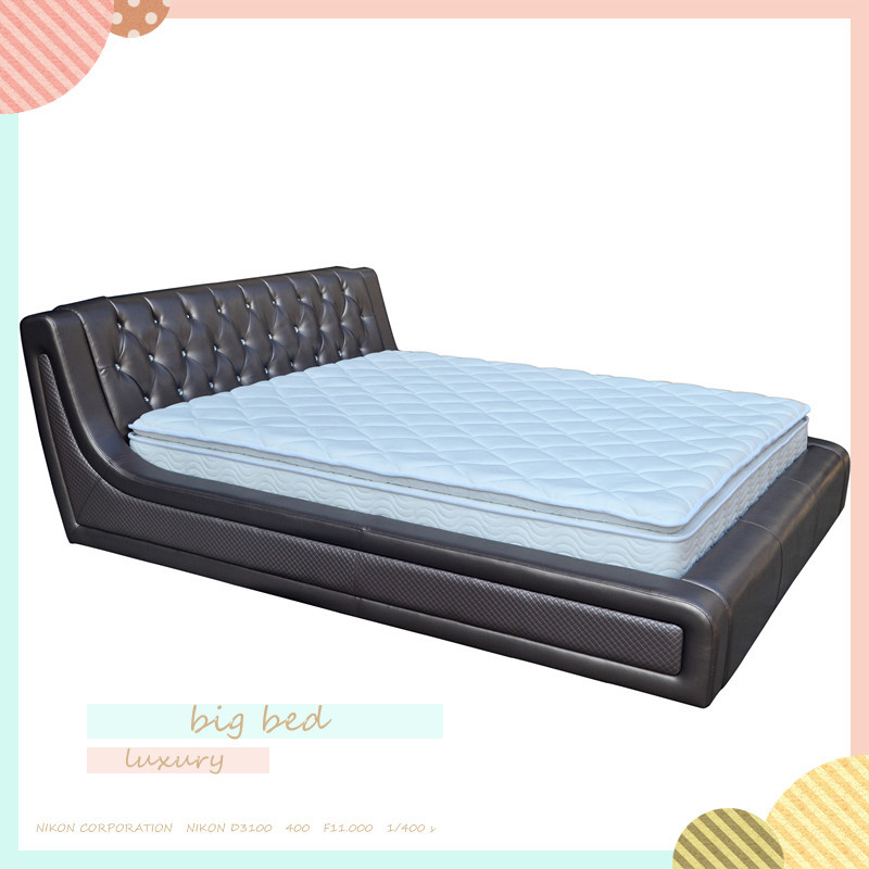 高品質の大きなベッド、 クラシックモダンな革製の木製ベッド-ベッド問屋・仕入れ・卸・卸売り