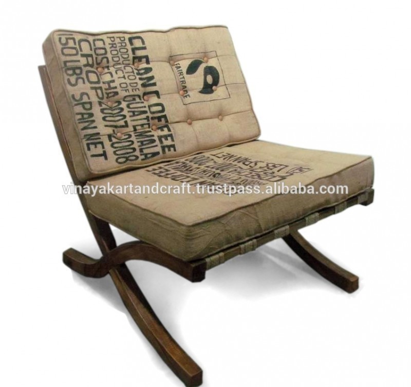 工業用ソファ兼椅子、インドシングルシーターウッドソファチェア、-リビング用ソファ問屋・仕入れ・卸・卸売り