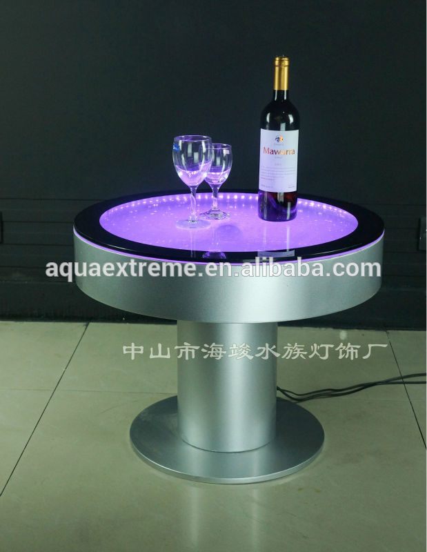 驚くべきledバーテーブル、 幻想的なledライトと水バブル移動テーブル-金属製テーブル問屋・仕入れ・卸・卸売り