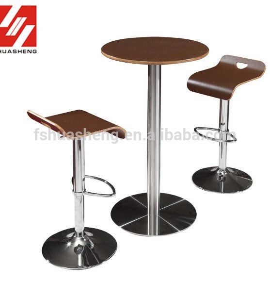 木の上部バーセットバーのテーブルと椅子を使用-金属製家具セット問屋・仕入れ・卸・卸売り