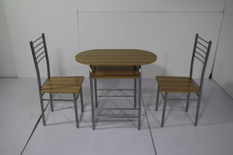 最高の販売屋内家具金属ダイニングルームセットDS-115 (1 + 2)-金属製家具セット問屋・仕入れ・卸・卸売り