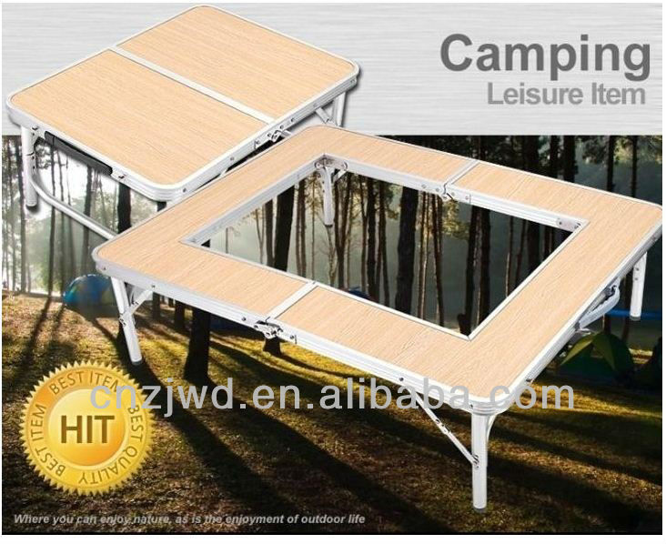 アルミニウム折りたたみ式テーブルのグリルbbqの高さの調節可能な折る足を搭載するキャンプのバーベキューのテーブル-折り畳み式テーブル問屋・仕入れ・卸・卸売り