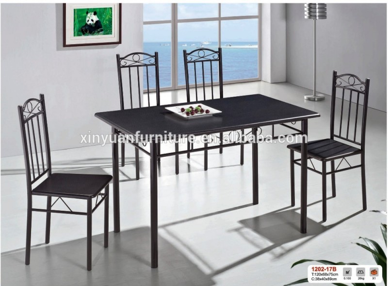 レストランのテーブルと椅子のダイニングテーブルセットダイニングテーブルと椅子-金属製家具セット問屋・仕入れ・卸・卸売り