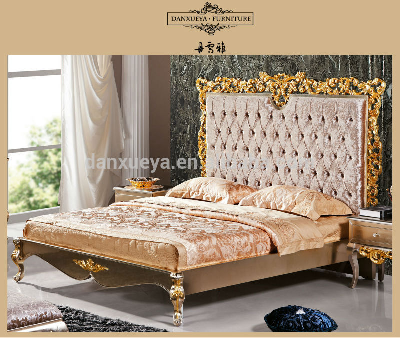 ファッションゴールドカラー古典的な家庭の寝室の家具-ベッド問屋・仕入れ・卸・卸売り
