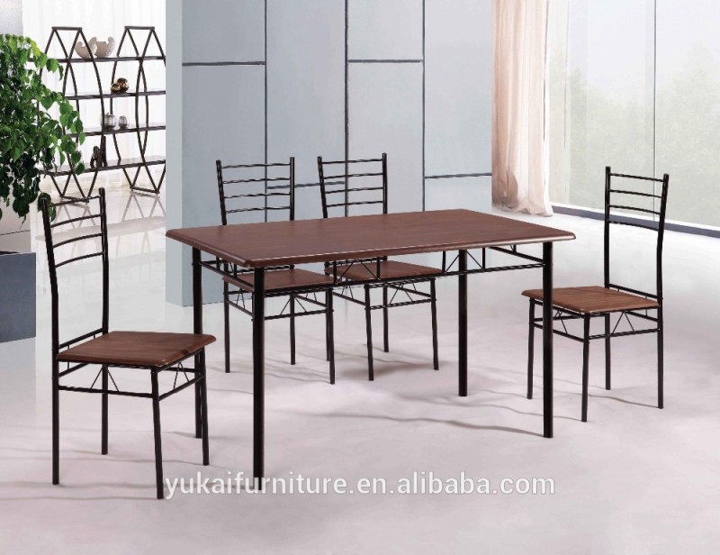 最高の販売屋内家具金属ダイニングセットDS-011 (1 + 4)-金属製家具セット問屋・仕入れ・卸・卸売り