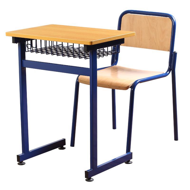 新しいデザイン学校家具黄色シングルシート学校机と椅子プラスチックキャップで添付鉄引き出し-金属製家具セット問屋・仕入れ・卸・卸売り