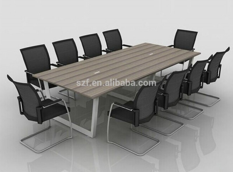 ヨーロッパ スタイル グレー会議テーブル メラミン パーティクルボード会議テーブル (SZ-MTT092)-金属製テーブル問屋・仕入れ・卸・卸売り
