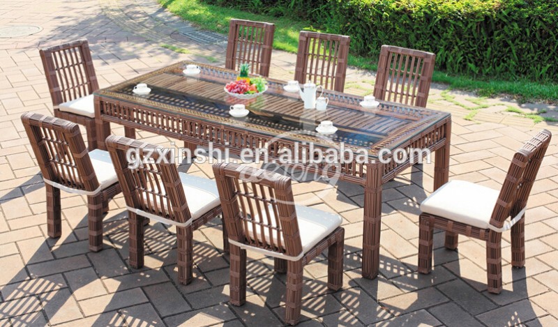 2014 hot sale PE rattan garden table&chairs,PE rattan/wicker outdoor furniture-金属製テーブル問屋・仕入れ・卸・卸売り