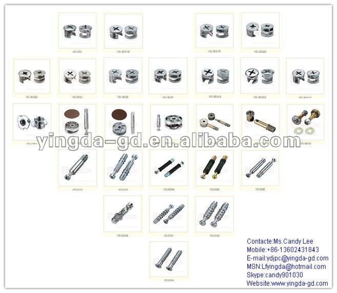 高品質の異なった種類の家具コネクタの家具工場カムカムネジボルトナット-家具用ボルト問屋・仕入れ・卸・卸売り