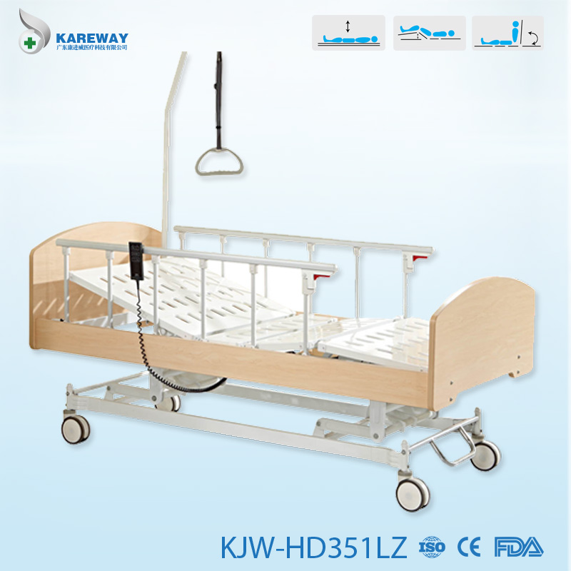 木製病院調節可能な3機能電気看護在宅介護ベッド-金属製ベッド問屋・仕入れ・卸・卸売り