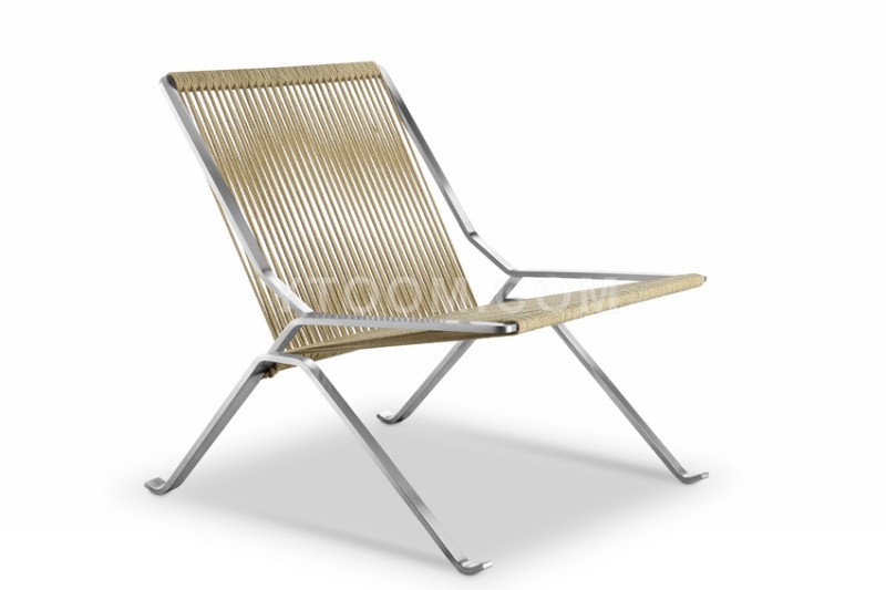 ポール· kjaerholm PK25鋼ロープレジャーチェア高度品質-金属製椅子問屋・仕入れ・卸・卸売り