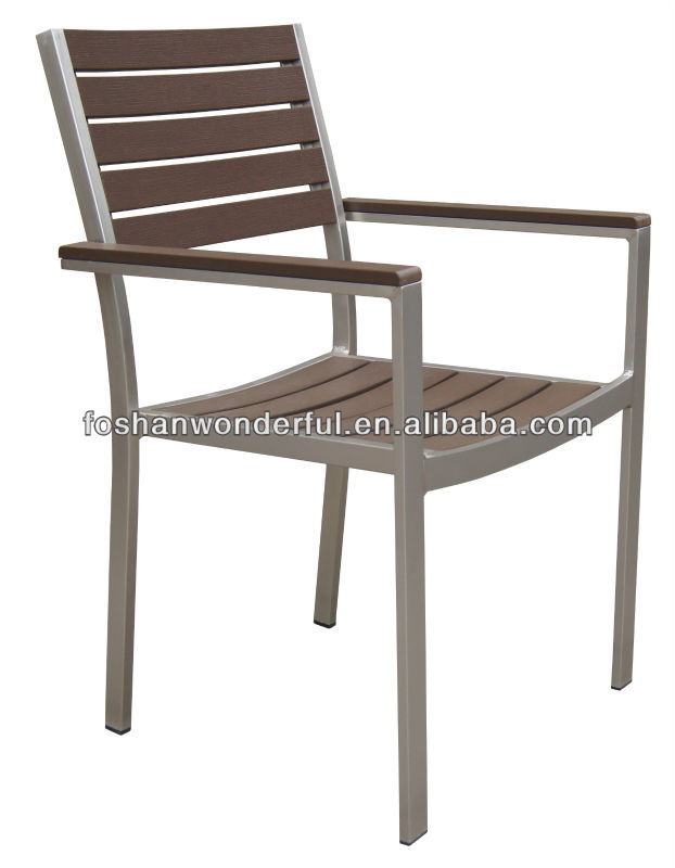 庭のプラスチック製の屋外用家具wf-1657a木の椅子-金属製椅子問屋・仕入れ・卸・卸売り