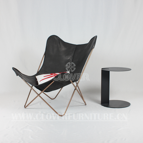 レプリカ蝶椅子革ローズゴールドカラー-金属製椅子問屋・仕入れ・卸・卸売り
