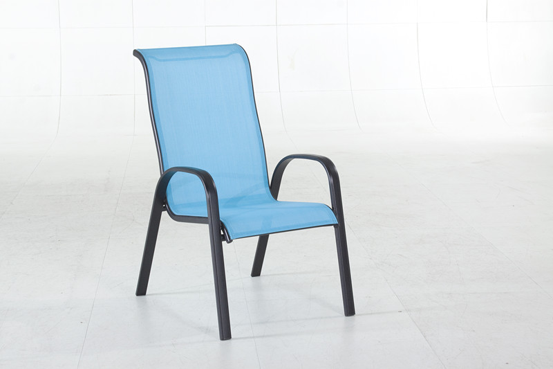 青メッシュ屋外の庭の使用鉄フレームの椅子最高の品質水- 証拠-金属製椅子問屋・仕入れ・卸・卸売り