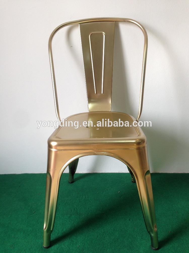 ヴィンテージ工業用金属ビストロ屋外屋内スチール椅子スタッカブル/めっきステンレスチェア-金属製椅子問屋・仕入れ・卸・卸売り
