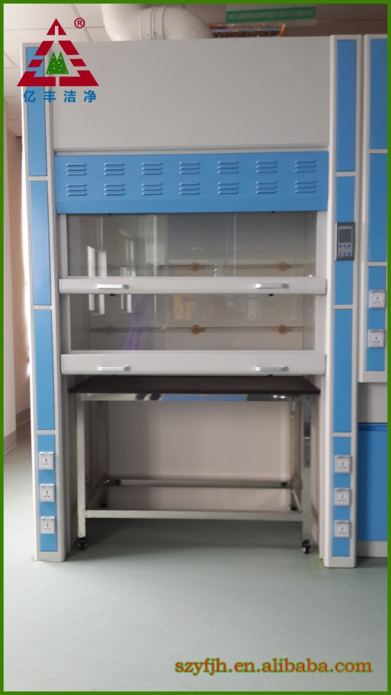 Pp材料1.2m/1.5m/1.8メートル幅大学使用ラボ鋼ヒュームフード-その他金属製家具問屋・仕入れ・卸・卸売り
