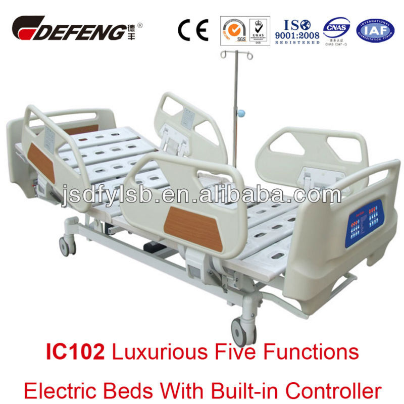 ic102dc24v五つの機能電動タイプの豪華な安全な医療ベッド-金属製ベッド問屋・仕入れ・卸・卸売り