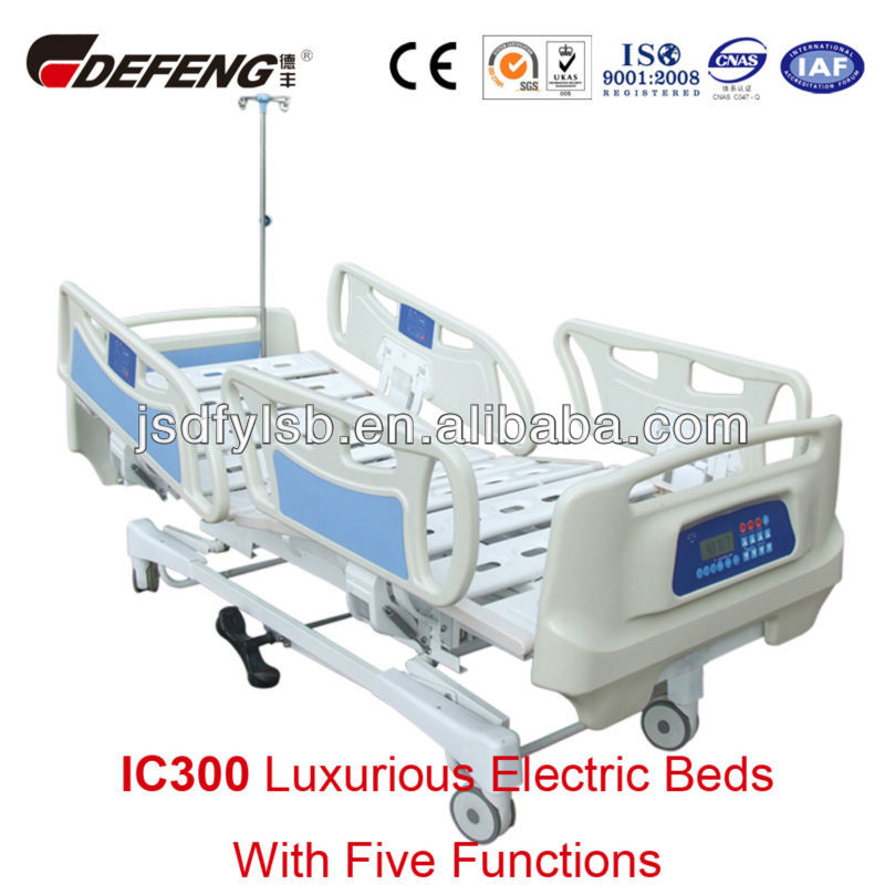 ic300dc24vタイプの豪華な安全な電気病院のベッド5つの機能を備え-金属製ベッド問屋・仕入れ・卸・卸売り